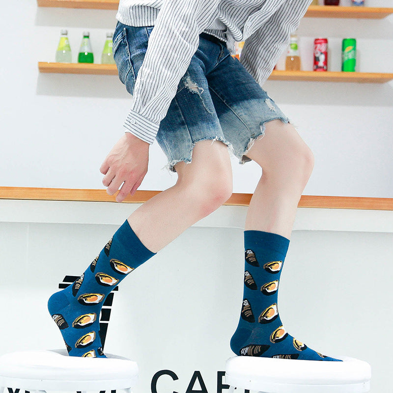 Colorful Mid-Calf Crew Socks – Trendy Unisex Socks for Spring & Fall