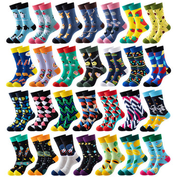 Trendy Mid-Calf Cotton Socks – Unisex Fall & Winter Crew Socks
