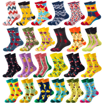 Colorful Mid-Calf Crew Socks – Trendy Unisex Socks for Spring & Fall
