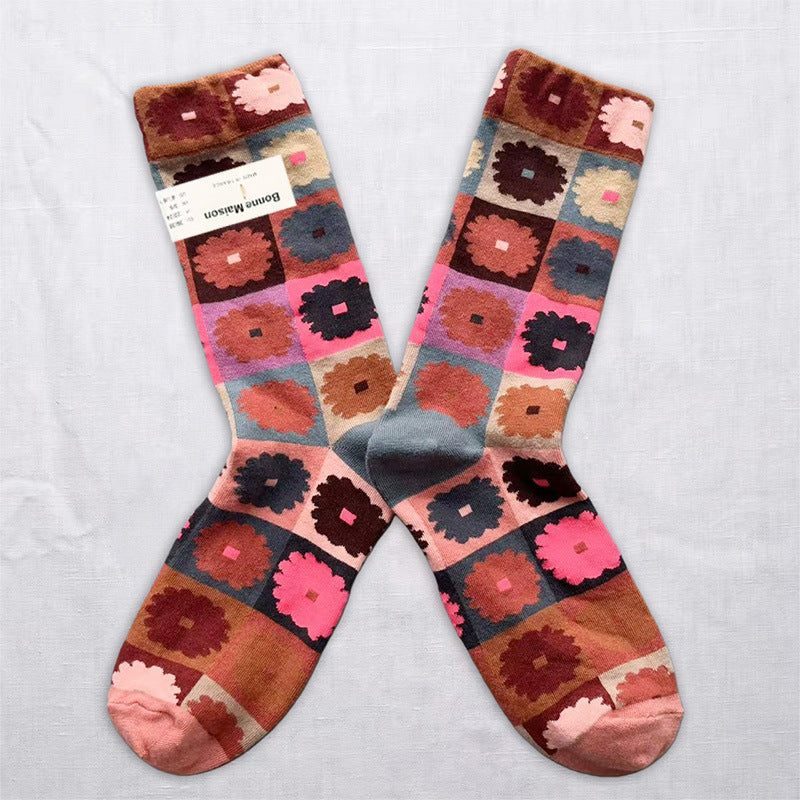 Whimsical Art Crew Socks – Floral, Animal & Abstract Designs