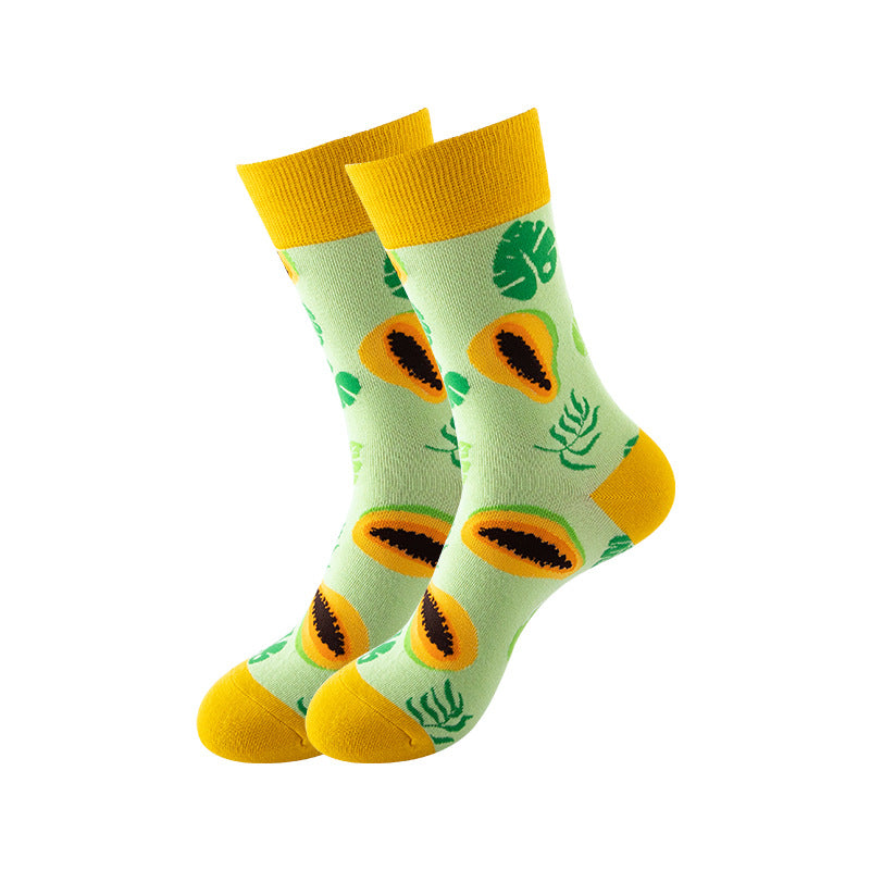 Trendy Mid-Calf Cotton Socks – Unisex Fall & Winter Crew Socks