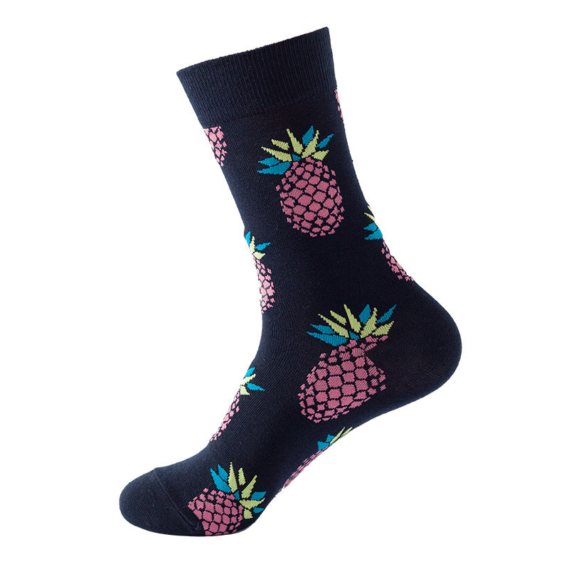 Avocado Fruit Print Mid-Calf Socks – Trendy Couple Socks for Fall & Winter