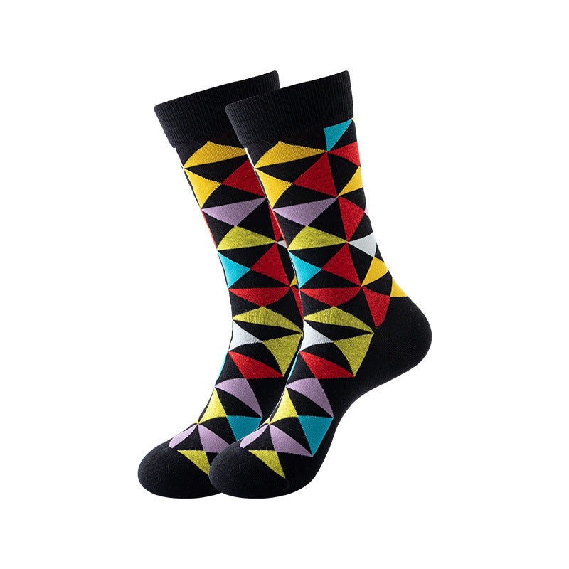 Trendy Mid-Calf Cotton Socks – Unisex Fall & Winter Crew Socks