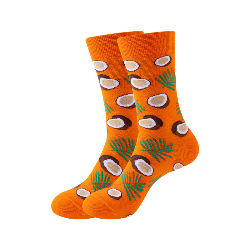 Trendy Mid-Calf Cotton Socks – Unisex Fall & Winter Crew Socks
