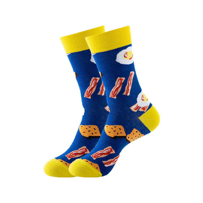 Trendy Mid-Calf Cotton Socks – Unisex Fall & Winter Crew Socks