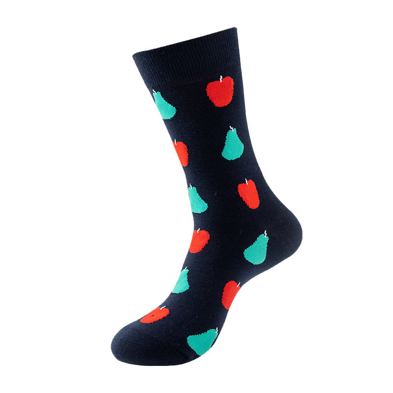 Avocado Fruit Print Mid-Calf Socks – Trendy Couple Socks for Fall & Winter