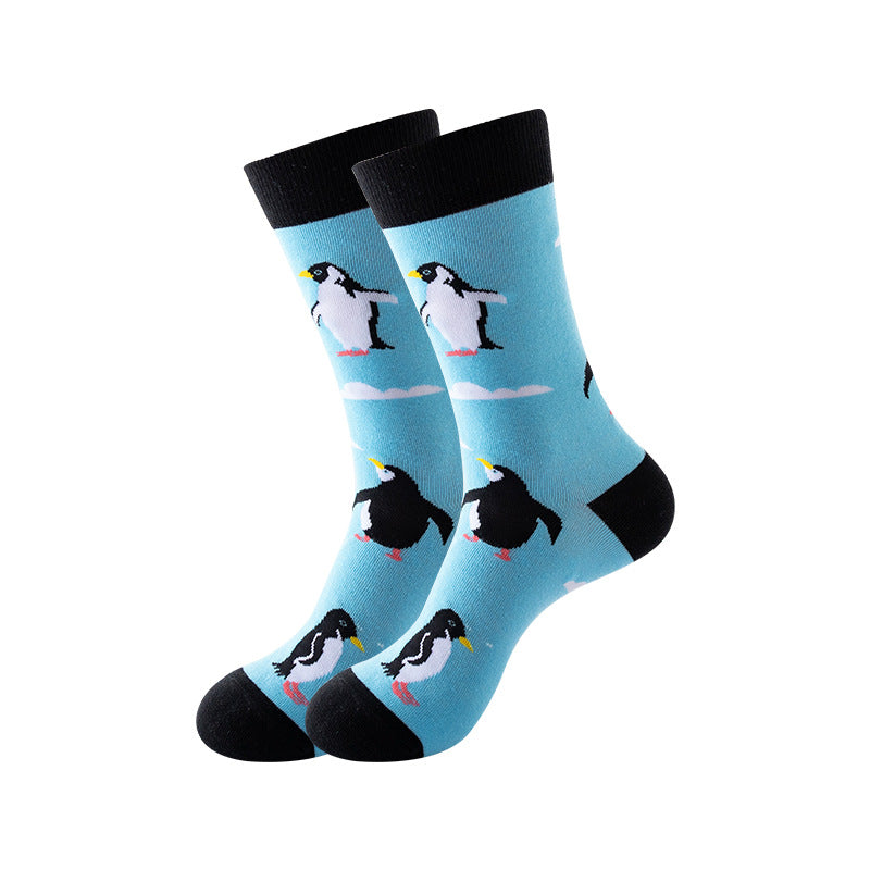 Trendy Mid-Calf Cotton Socks – Unisex Fall & Winter Crew Socks
