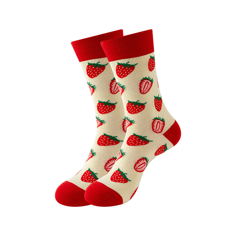 Trendy Mid-Calf Cotton Socks – Unisex Fall & Winter Crew Socks