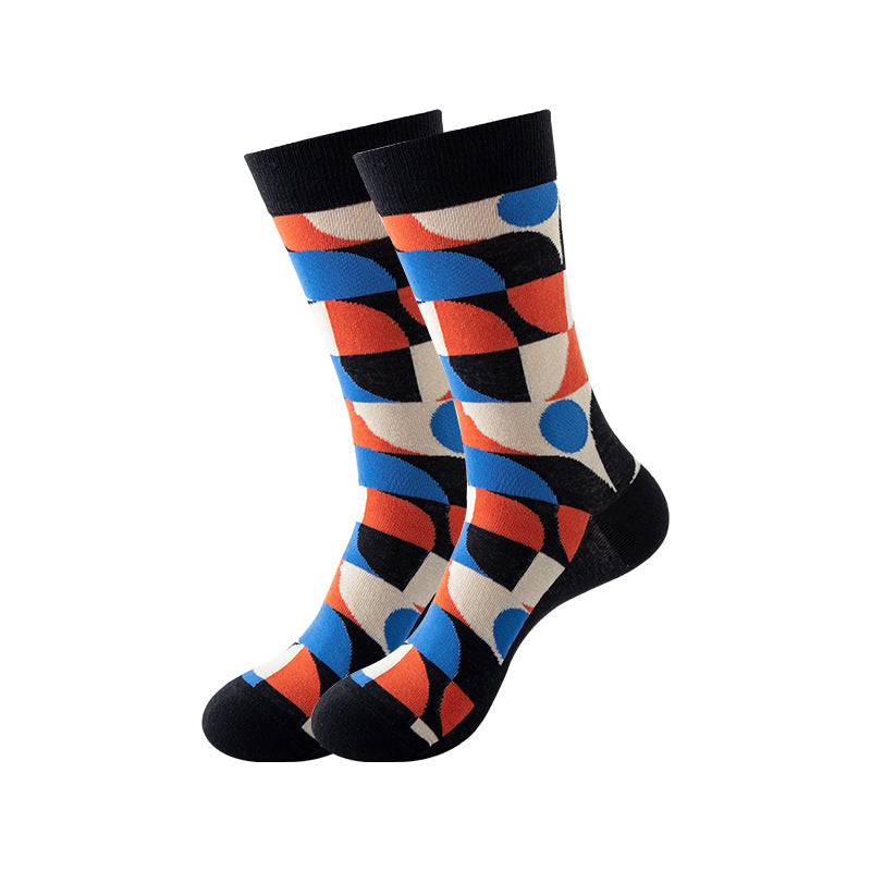 Trendy Mid-Calf Cotton Socks – Unisex Fall & Winter Crew Socks