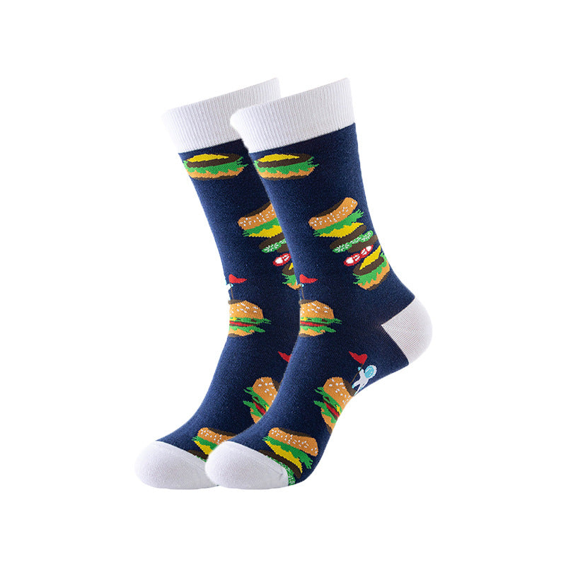 Trendy Mid-Calf Cotton Socks – Unisex Fall & Winter Crew Socks