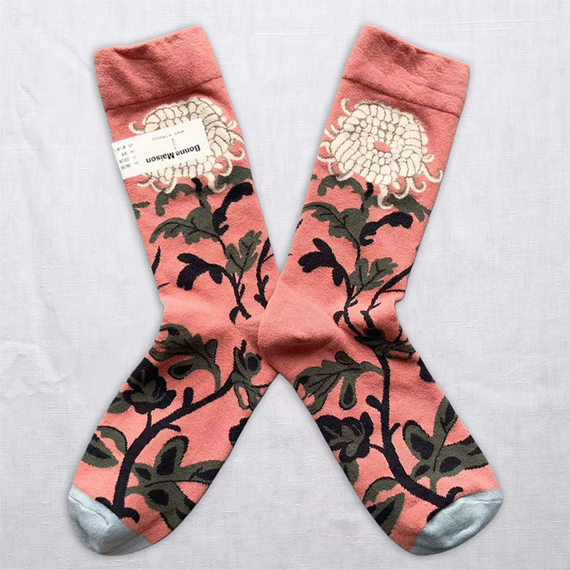 Whimsical Art Crew Socks – Floral, Animal & Abstract Designs