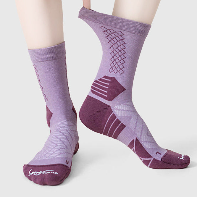 Women’s Breathable Mesh Hiking Crew Socks – Cushioned Quick-Dry Sports Socks