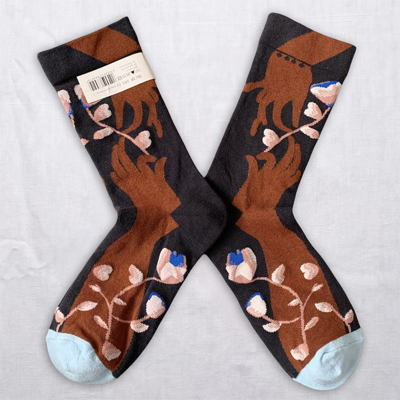 Art-Inspired Graphic Crew Socks – Colorful Statement Socks