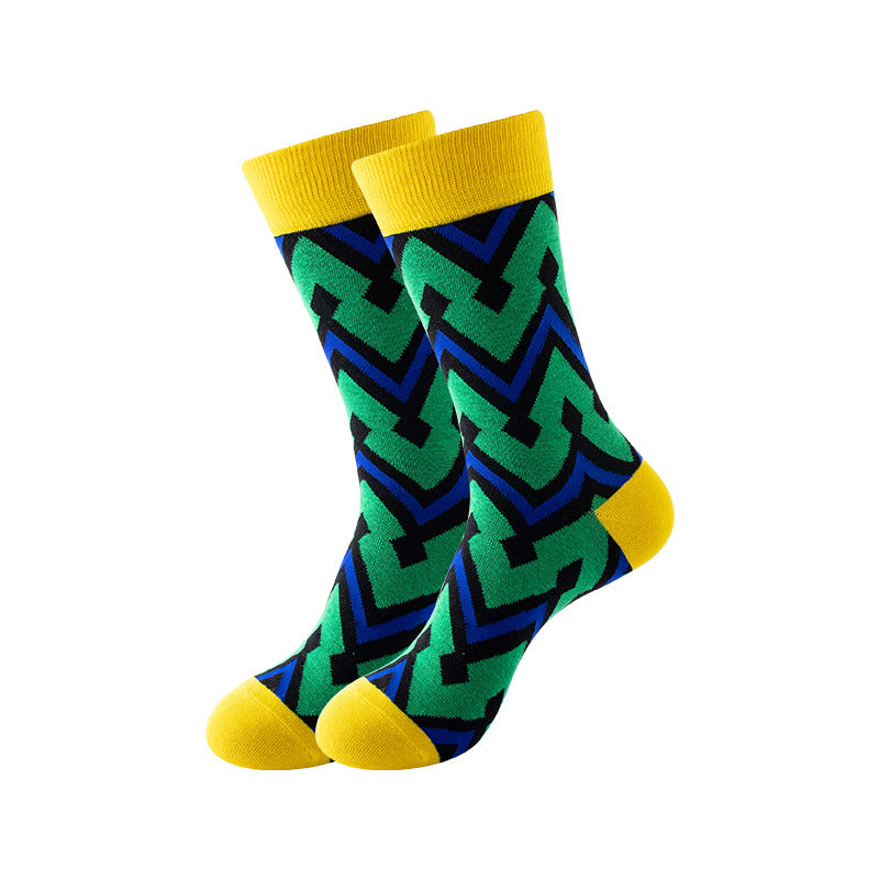 Trendy Mid-Calf Cotton Socks – Unisex Fall & Winter Crew Socks