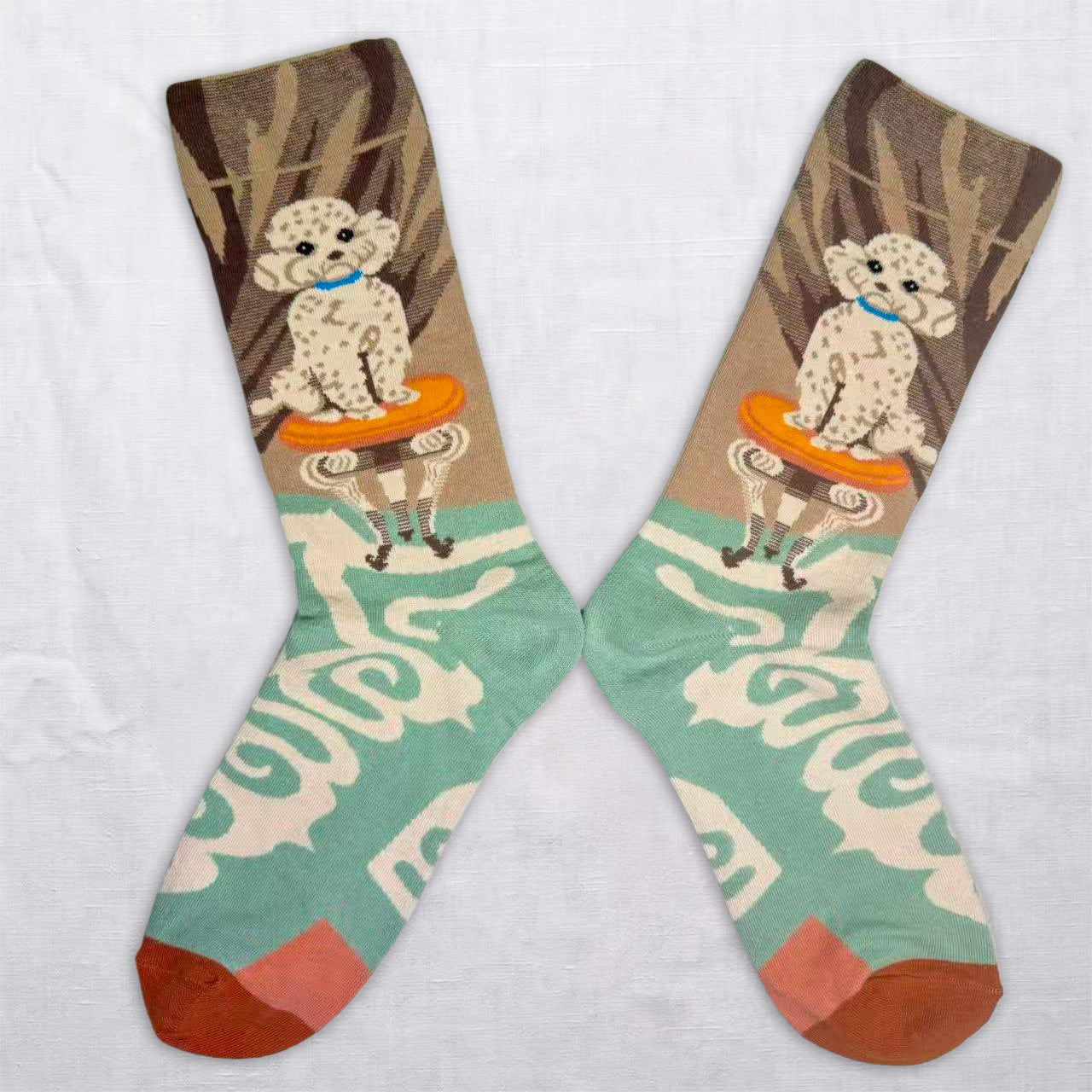 Art-Inspired Statement Crew Socks – Abstract, Floral & Portrait Designs