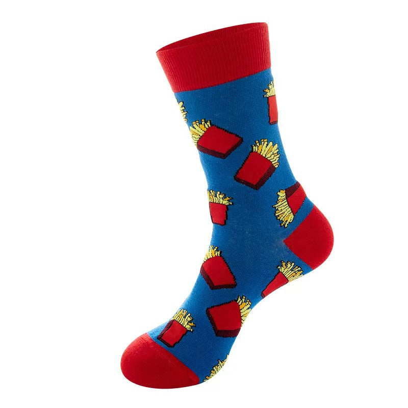 Avocado Fruit Print Mid-Calf Socks – Trendy Couple Socks for Fall & Winter