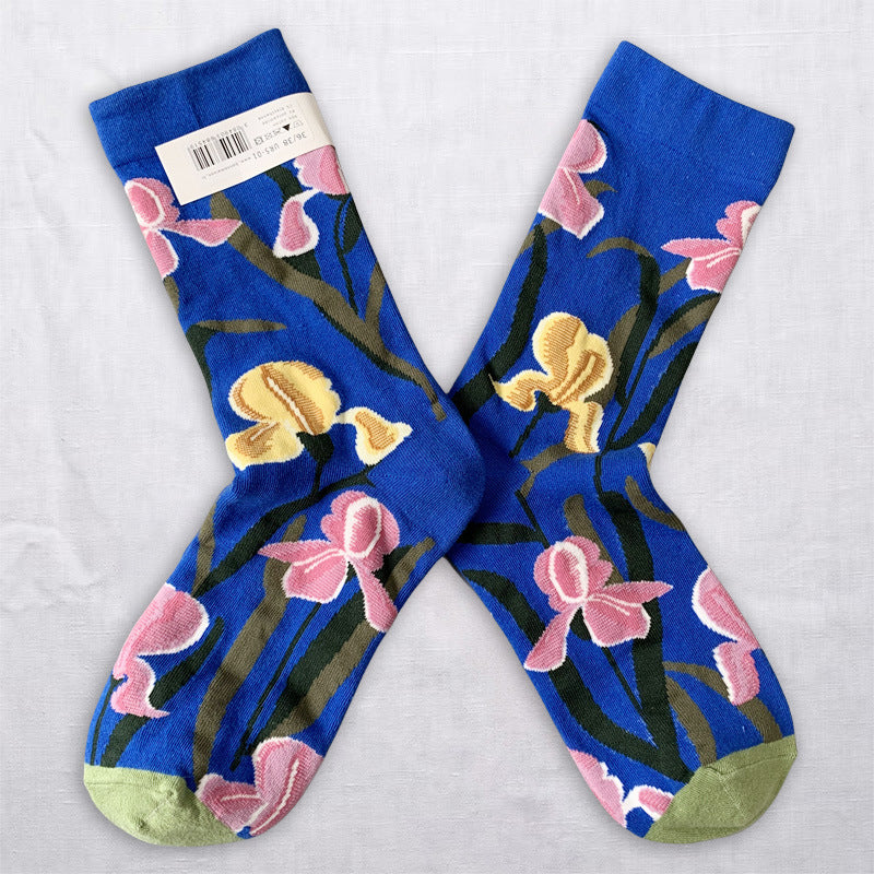 Art-Inspired Graphic Crew Socks – Colorful Statement Socks