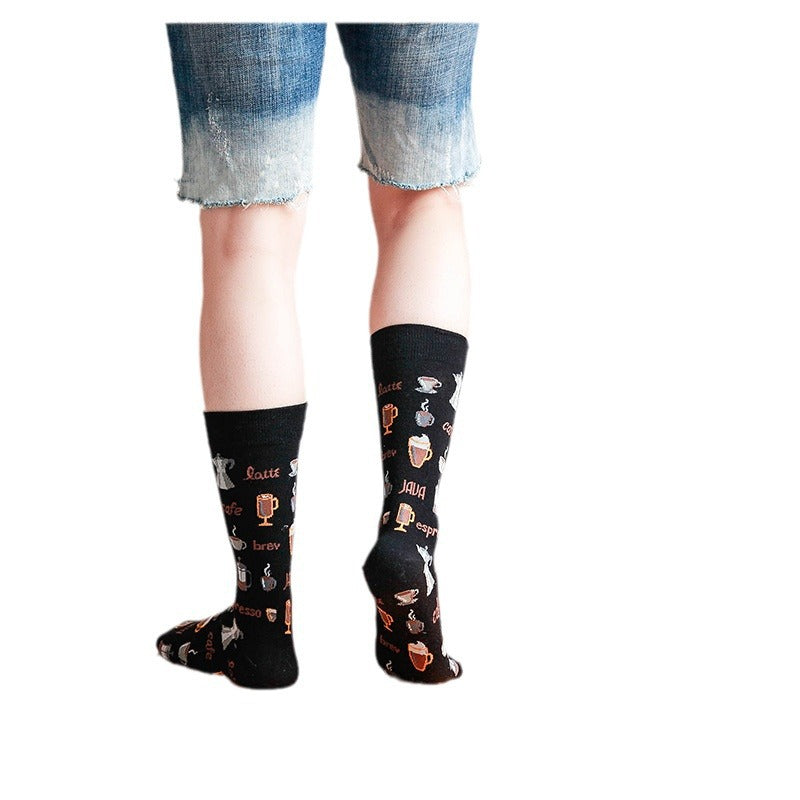 Colorful Mid-Calf Crew Socks – Trendy Unisex Socks for Spring & Fall
