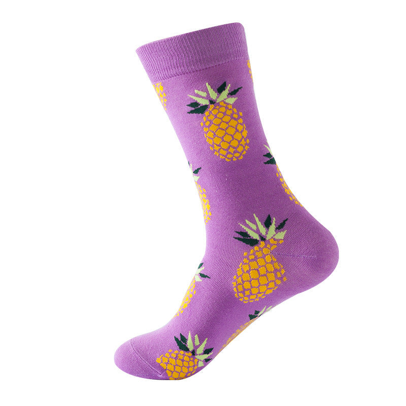 Avocado Fruit Print Mid-Calf Socks – Trendy Couple Socks for Fall & Winter