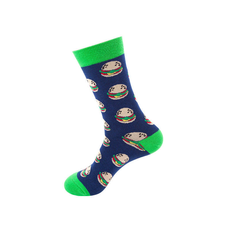 Avocado Fruit Print Mid-Calf Socks – Trendy Couple Socks for Fall & Winter
