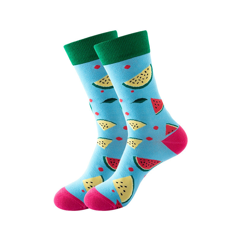 Trendy Mid-Calf Cotton Socks – Unisex Fall & Winter Crew Socks