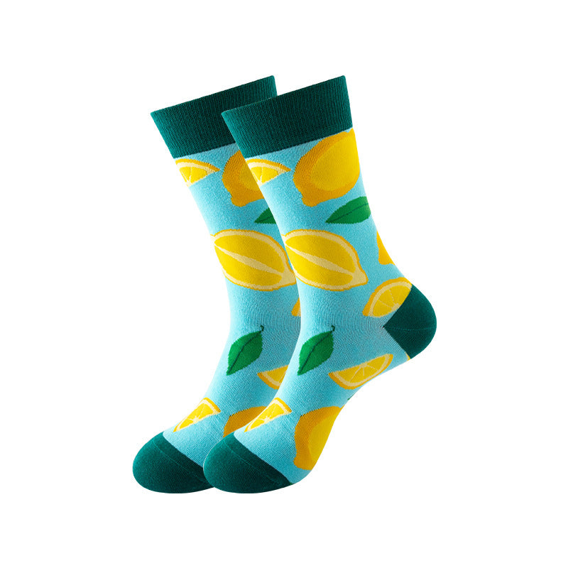 Trendy Mid-Calf Cotton Socks – Unisex Fall & Winter Crew Socks