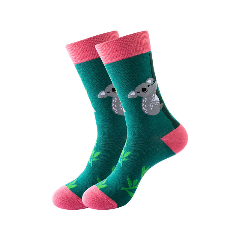 Trendy Mid-Calf Cotton Socks – Unisex Fall & Winter Crew Socks