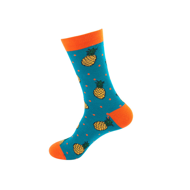 Avocado Fruit Print Mid-Calf Socks – Trendy Couple Socks for Fall & Winter