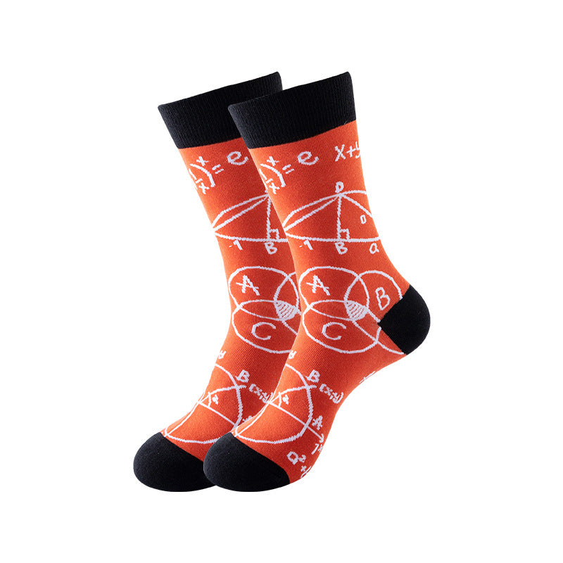 Trendy Mid-Calf Cotton Socks – Unisex Fall & Winter Crew Socks