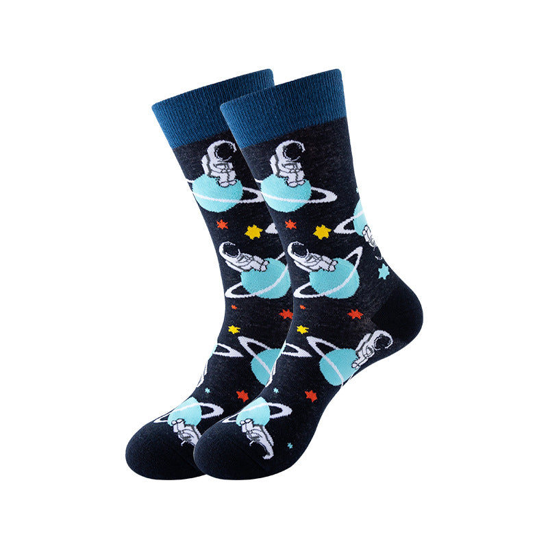 Trendy Mid-Calf Cotton Socks – Unisex Fall & Winter Crew Socks