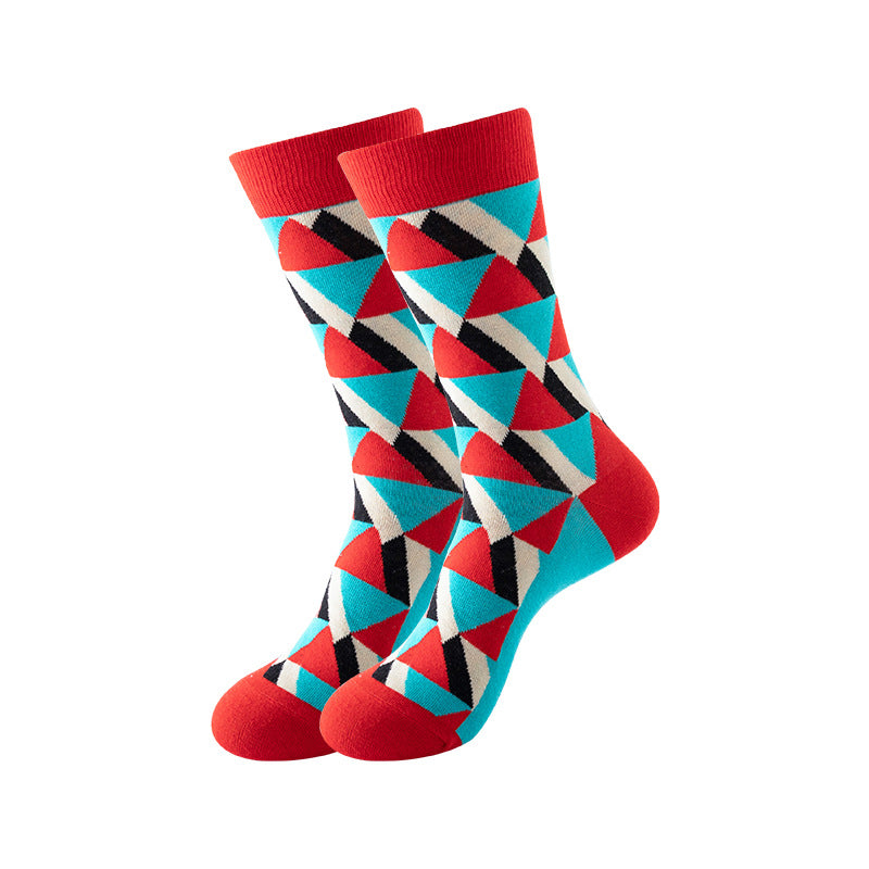 Trendy Mid-Calf Cotton Socks – Unisex Fall & Winter Crew Socks