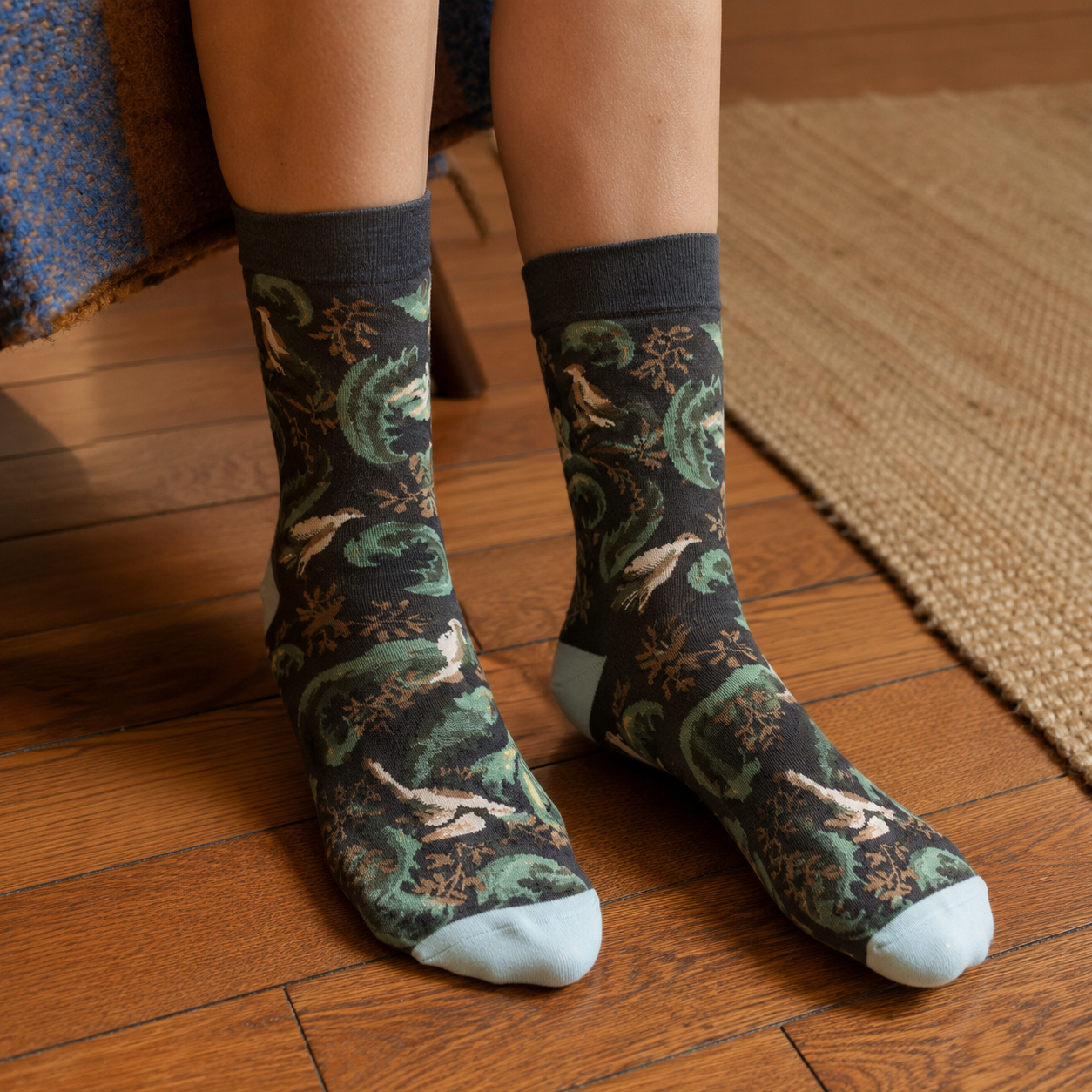 Artistic Nature & Whimsical Pattern Crew Socks – 6 Unique Designs