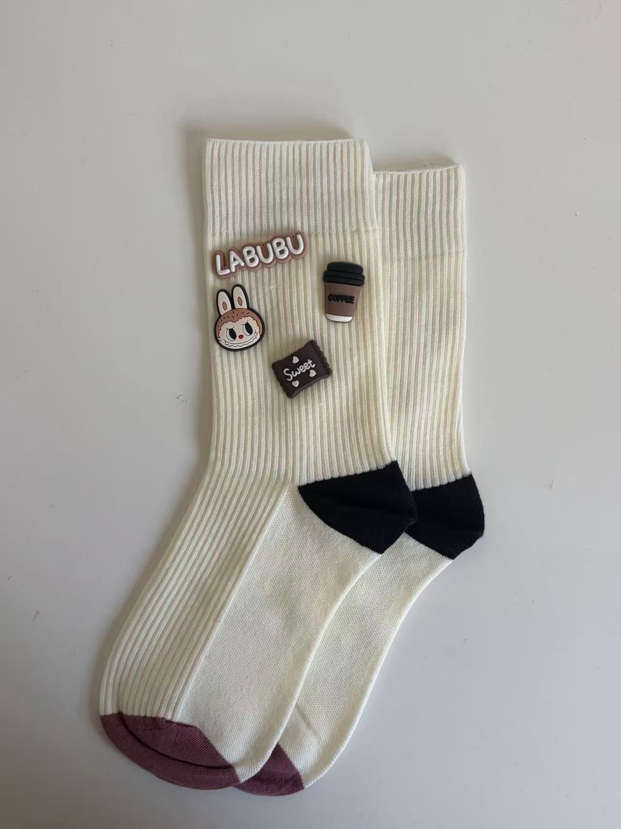 Labubu's Afternoon Coffee- Women's Crew Socks