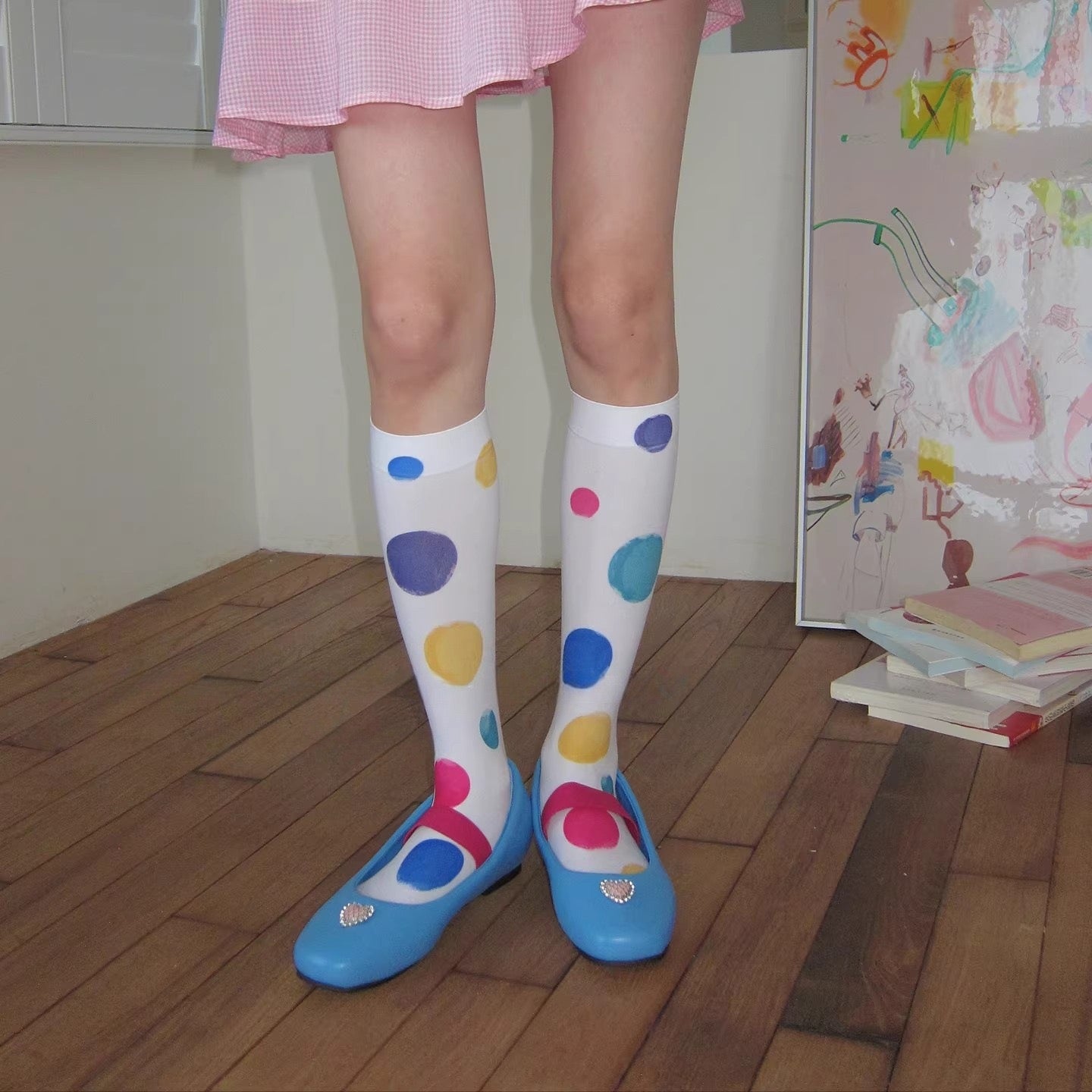 Candy Dot Knee High Socks
