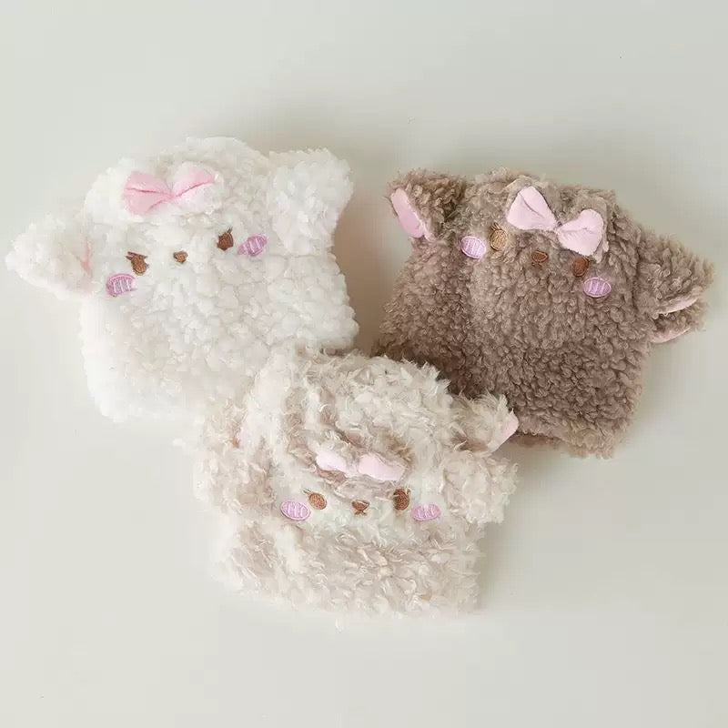 Fluffy Bow Kitty Socks