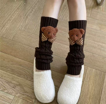3D Teddy Leg Warmers
