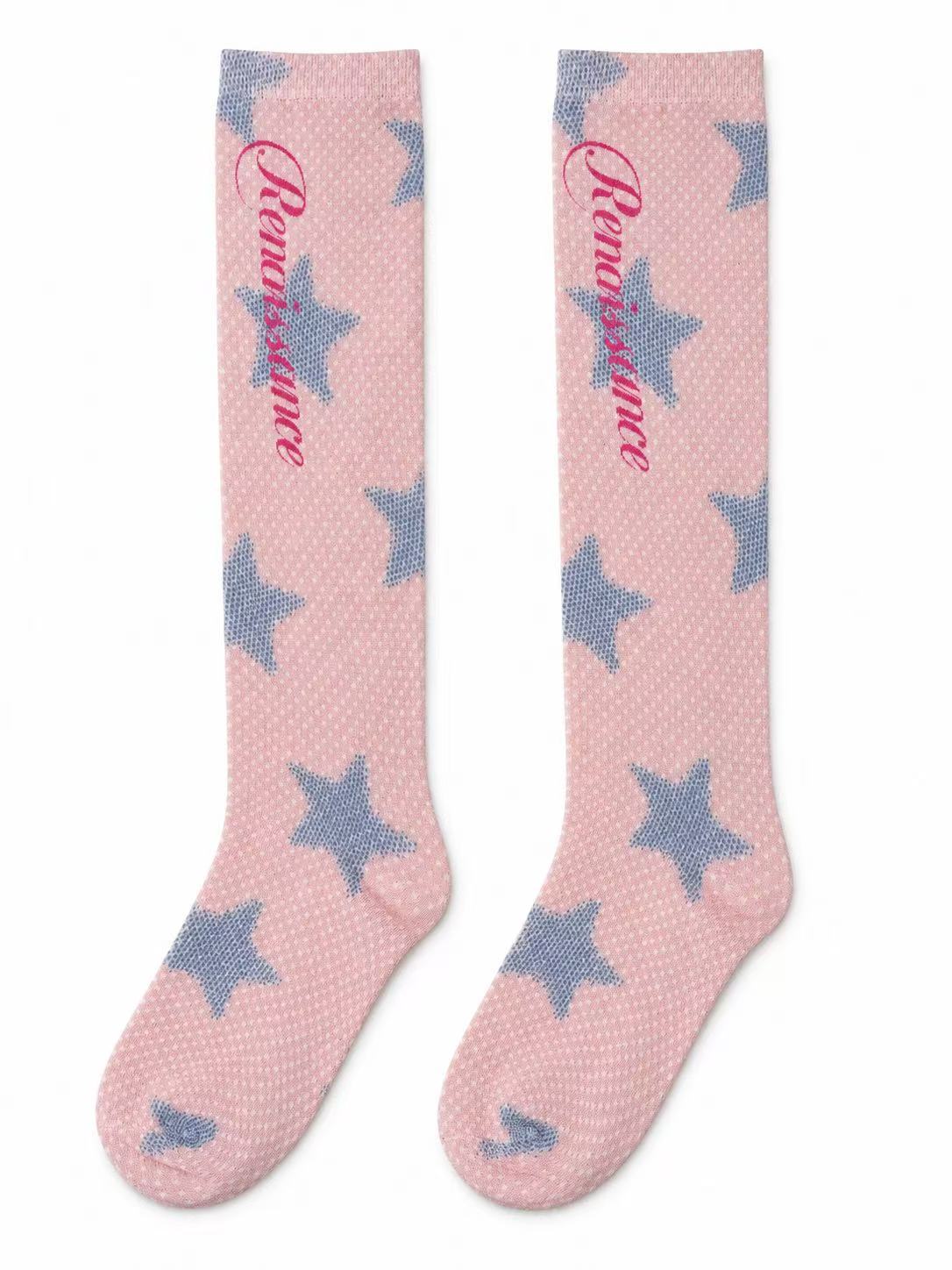 Blue Star Knee-High Socks