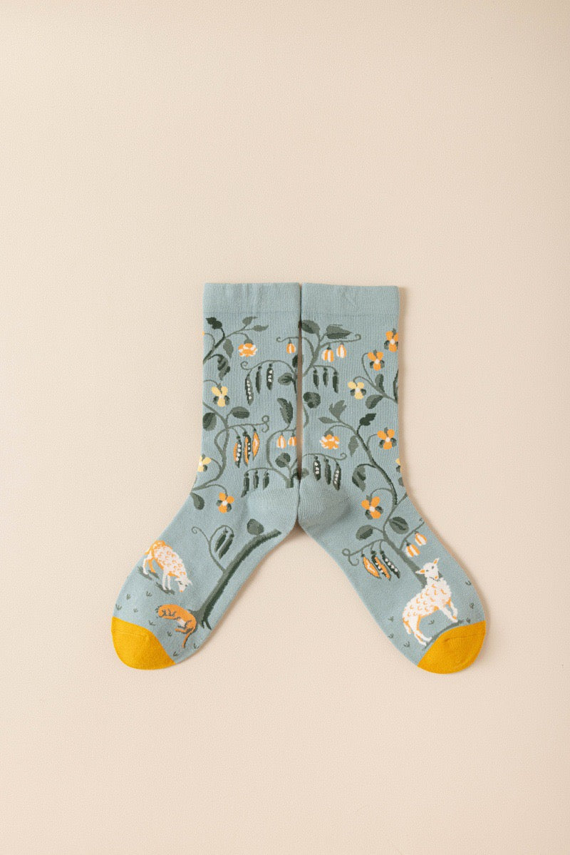 Wildflower Story Crew Socks