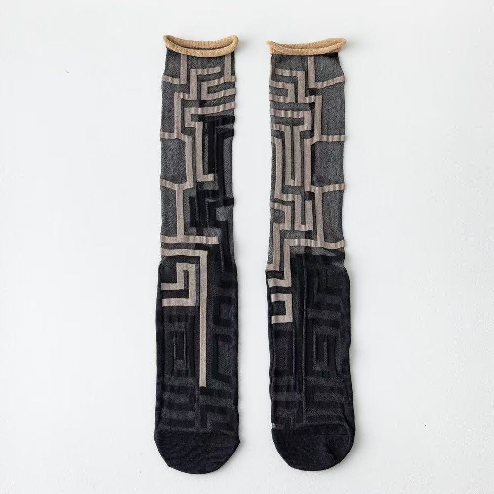 Retro Art Mesh Socks