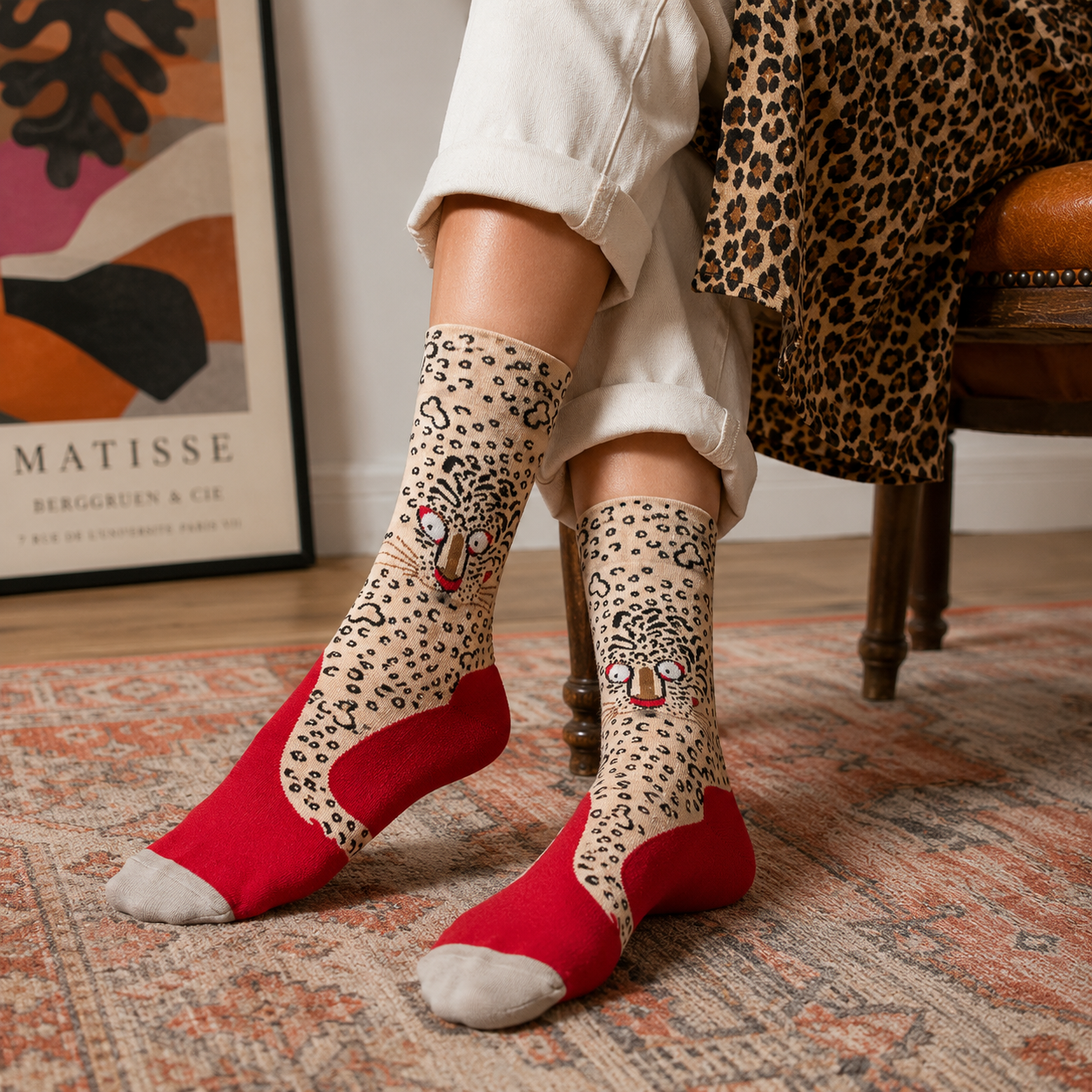 Whimsical Art Crew Socks – Floral, Animal & Abstract Designs