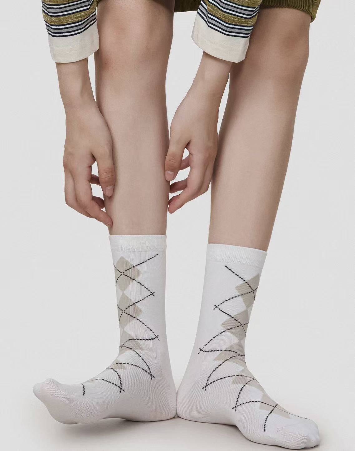 Classic Argyle Crew Socks