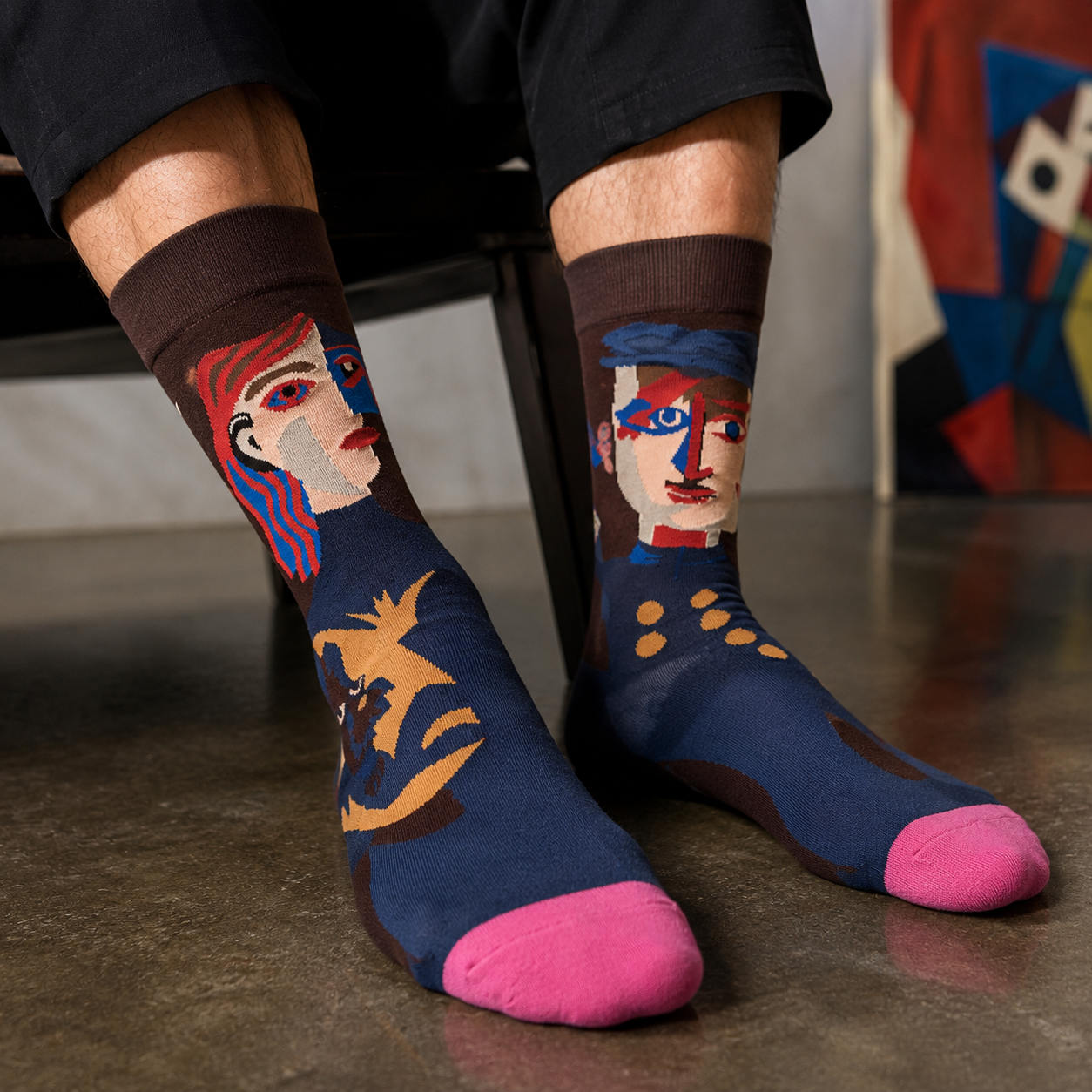 Art-Inspired Graphic Crew Socks – Colorful Statement Socks