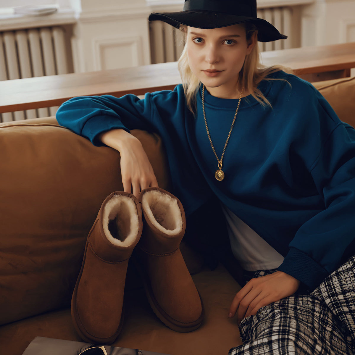 Sheepskin Mini Ankle Boots