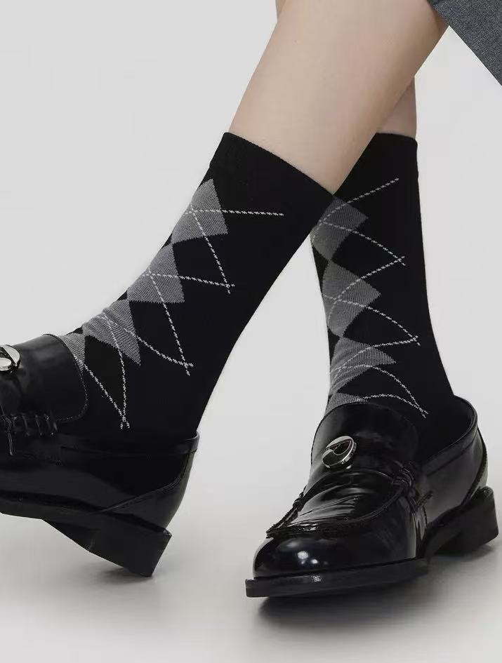 Classic Argyle Crew Socks