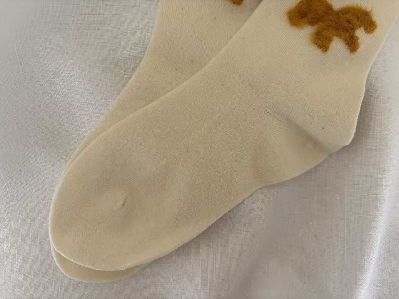 Wool-Blend Fuzzy Animal Motif Crew Socks