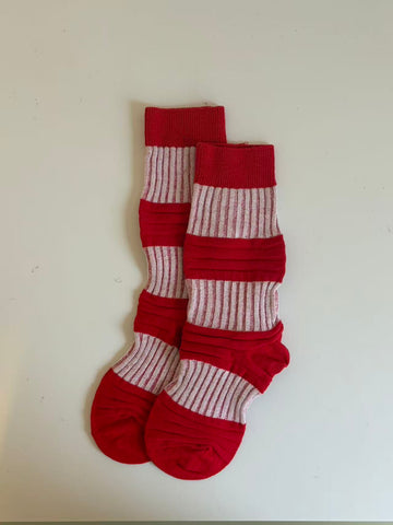 Odd Stripe Socks- Women's Crew Socks