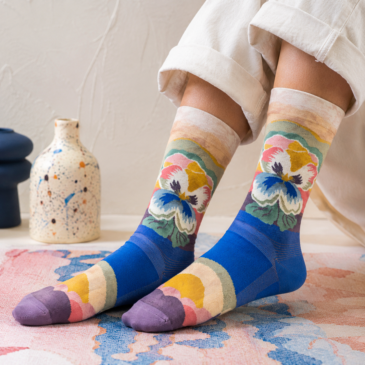 Whimsical Storybook Art Crew Socks – Animal, Floral & Woodland Designs