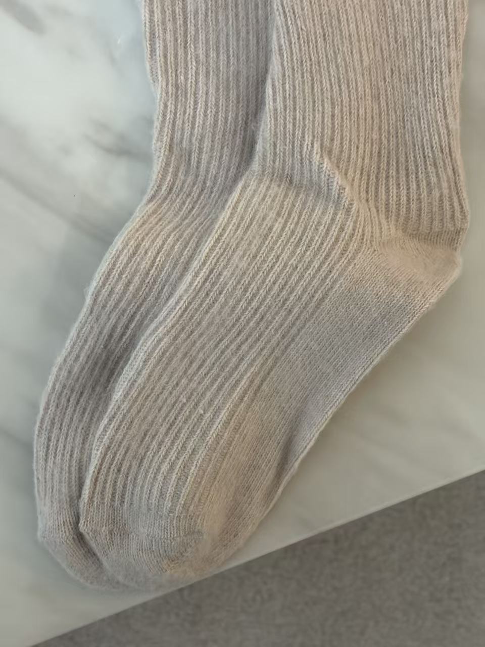 Wool-Blend Crew Socks- Oatmeal