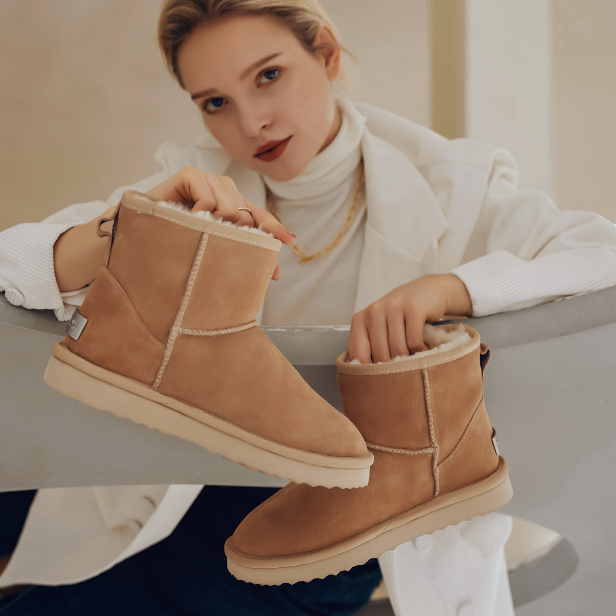 Sheepskin Mini Ankle Boots